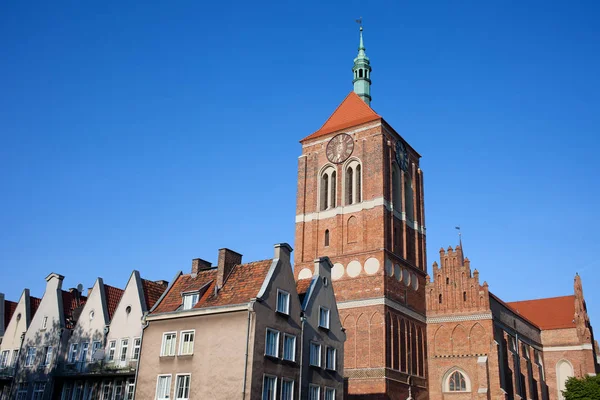 Église Gothique John Dans Vieille Ville Gdansk Pologne — Photo