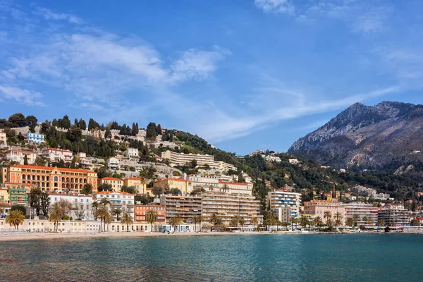 French Riviera Coastline Resort Town Menton France Alpes Maritimes Provence — Stock Photo, Image