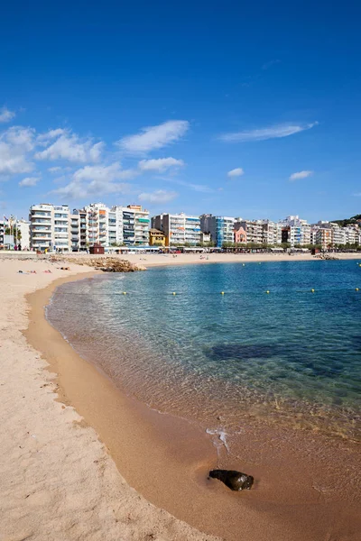 Plage Mer Méditerranée Blanes Station Balnéaire Sur Costa Brava Catalogne — Photo