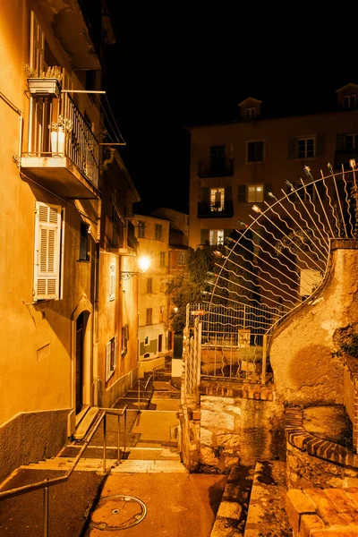 Gamla Stan Staden Nice Natten Frankrike — Stockfoto