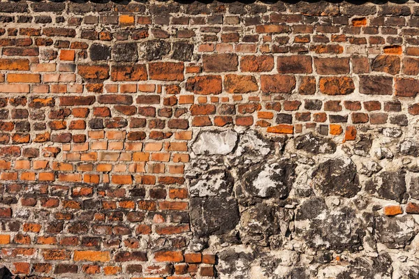 Tegel Och Sten Gammal Vägg Bakgrund 1400 Talet Corpus Christi — Stockfoto