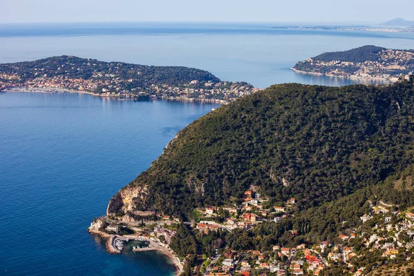 Vista Aérea Costa Riviera Francesa Mar Mediterrâneo França — Fotografia de Stock