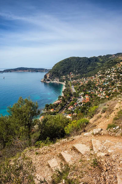 Côte Azur Nietzsche Fußweg Frankreich Mittelmeerbucht — Stockfoto