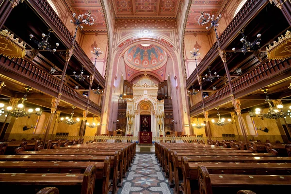 Budapest Hongarije Juni 2012 Grote Synagoge Dohany Street Synagoge Interieur — Stockfoto
