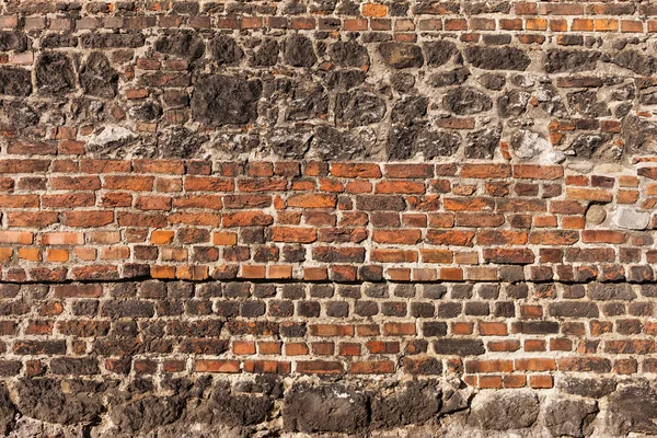 Cegła Kamień Stary Tło Ściana Wieku Bazylika Bożego Ciała Krakowie — Zdjęcie stockowe