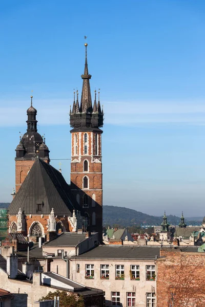 Basílica Santa Maria Cidade Cracóvia Polónia — Fotografia de Stock