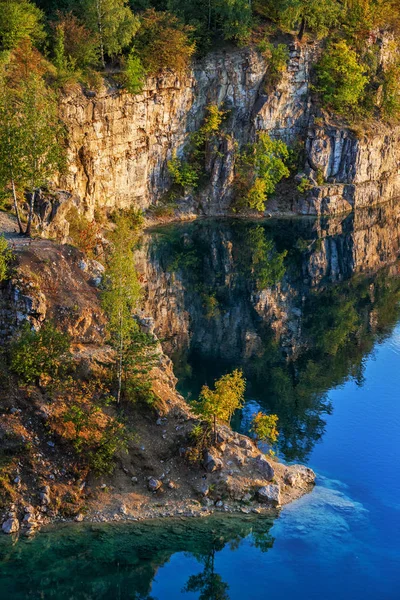 Lago Scogliera Zakrzowek Cracovia Polonia Cava Calcare — Foto Stock