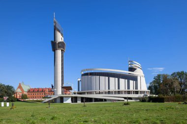 Divine Mercy Sanctuary in Lagiewniki district of Krakow city in Poland. clipart