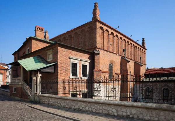 Vecchia Sinagoga Nella Città Cracovia Polonia Kazimierz Vecchio Quartiere Ebraico — Foto Stock