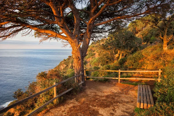 Soluppgång vid havet på Costa Brava i Spanien — Stockfoto