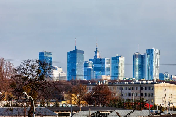 City of Warsaw Downtown Skyline — Zdjęcie stockowe