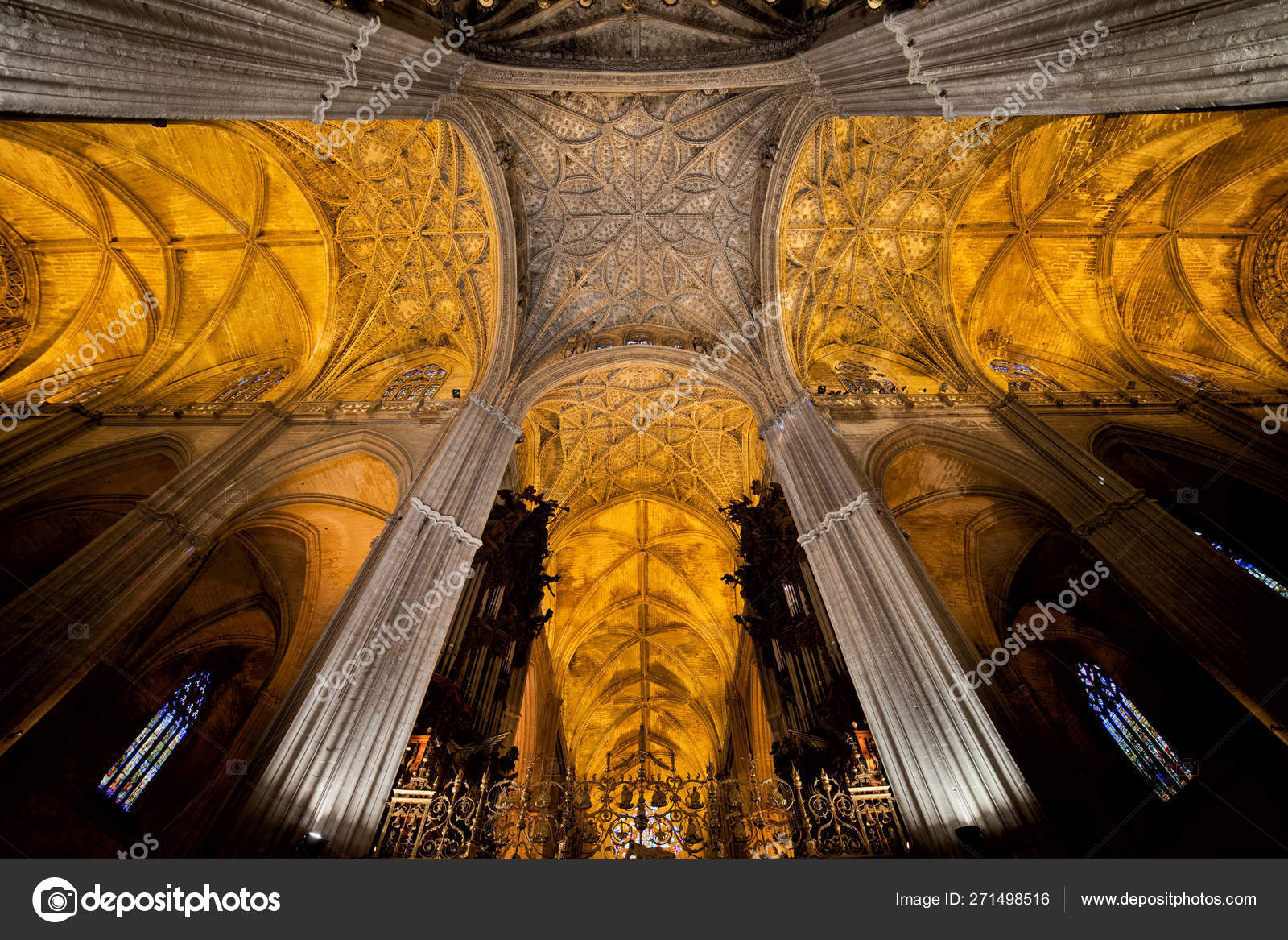 Volte Gotiche Della Cattedrale Di Siviglia In Spagna Foto Editoriale Stock C Rognar 271498516