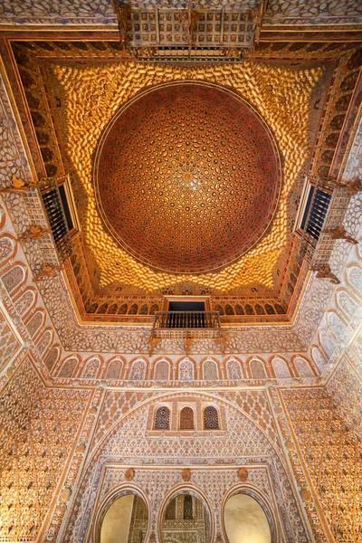 Salón de Embajadores Alcázar Interior de Sevilla —  Fotos de Stock