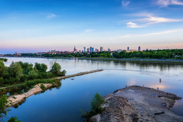 Vue Sur La Rivière De Varsovie En Pologne — Photo