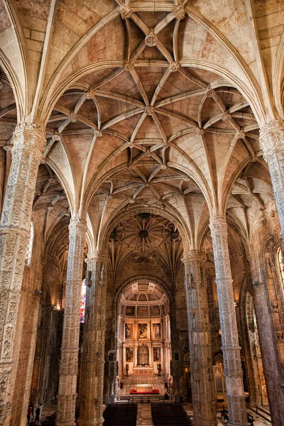 Interior da Igreja do Mosteiro Jerónimos — Fotografia de Stock