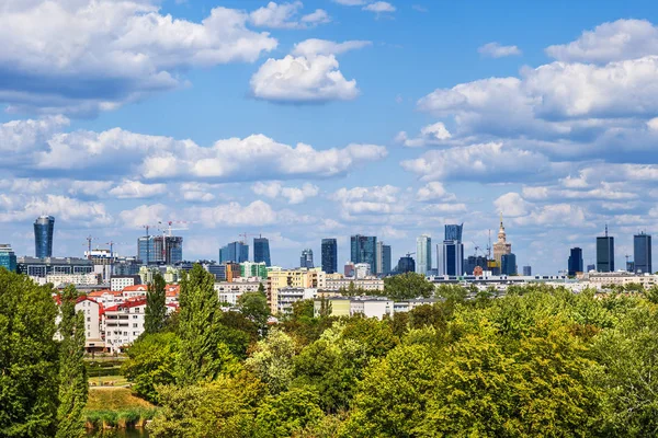 Warsaw City Skyline In Poland — Stock Photo, Image