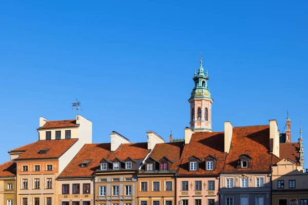 Houses Rooftops in Old Town of Warsaw — Stock Photo, Image