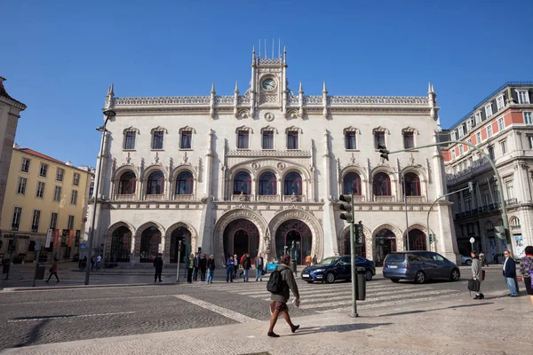 Vlakové nádraží Rossio v Lisabonu — Stock fotografie