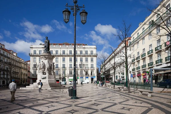 Piazza Luis de Camoes a Lisbona — Foto Stock