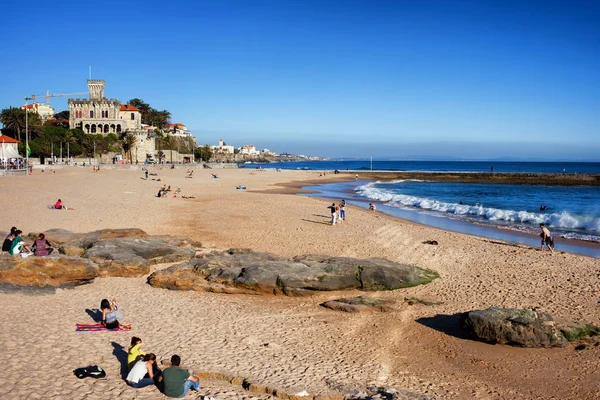 Plaja Tamariz în Resort Orașul Estoril — Fotografie, imagine de stoc