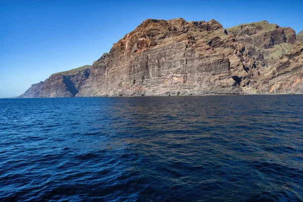 Útesy Los Gigantes Atlantském Oceánu Tenerife Kanárské Ostrovy Španělsko — Stock fotografie