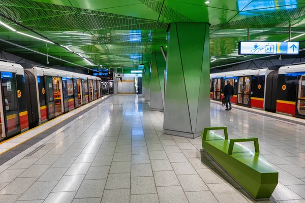 Varsovia Polonia Junio 2020 Estación Metro Nueva Apertura Ksiecia Janusza — Foto de Stock