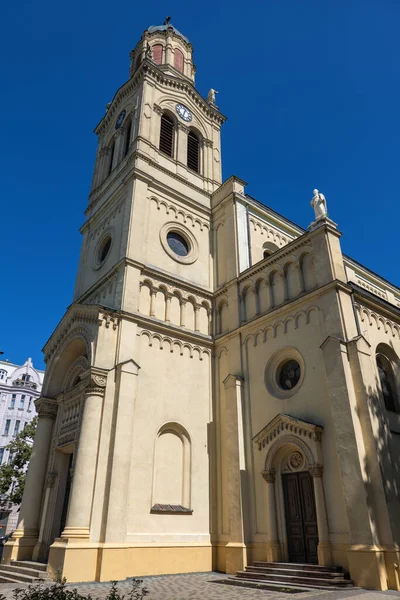 Igreja Exaltação Santa Cruz Lodz Polônia — Fotografia de Stock