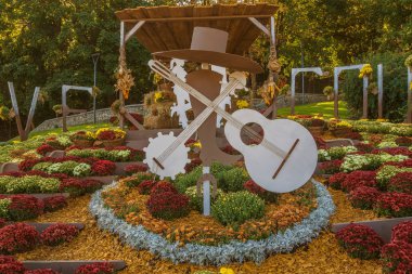 Ukrayna, Kiev-6 Ekim 2018:5-28 Ekim 2018 Spivoche kutup, bir sergi tasarımı için çiçek 