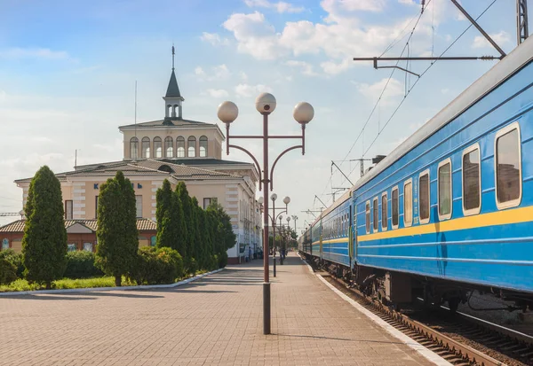 Kovel Ukraine Julho 2018 Uma Locomotiva Ferroviária Ucraniana Ukrzaliznytsia Com — Fotografia de Stock