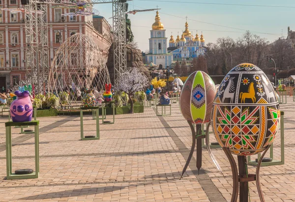 Kyiv Ukraine Avril 2018 Festival Entièrement Ukrainien Des Œufs Pâques — Photo