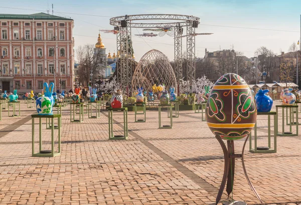 Kyiv Ukraine Avril 2018 Festival Entièrement Ukrainien Des Œufs Pâques — Photo