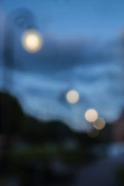 Blurred Evening Background Focus Lanterns — Stock Photo, Image