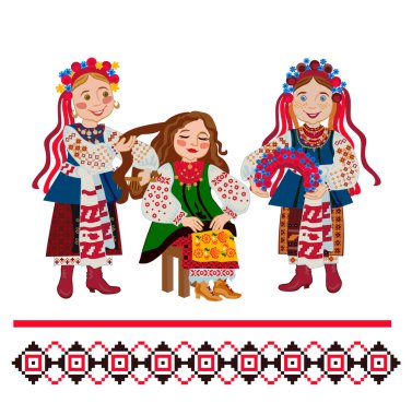 Ukrayna düğün töreni - geline çelenk giydirmek