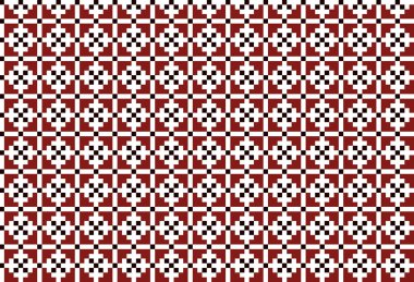 Siyah ve kırmızı nakışlarda Ukrayna geleneksel deseni