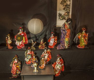KYIV, UKRAINE - 8 Aralık 2019 - 8 Aralık 2019 Ukrayna 'nın Kiev kentindeki Samskara Sanat Merkezi' nde Gizemli Japonya festivali.