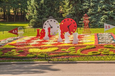 KYIV, UKRAINE-AUG 18, 2019: 16 Ağustos - Spivoche Pole to Independence Day of Ukrayna 'nın seçkin sporcuları Kyiv, Ukrayna.
