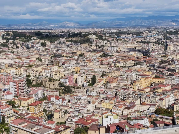 Ovanifrån av Neapel panoramautsikt, Neapel, Italien — Stockfoto