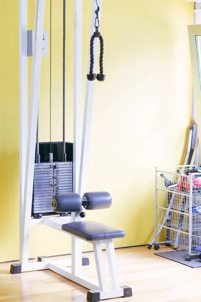 Close View Handle Hand Pull Machine Modern Fitness Center Gym — Stock Photo, Image