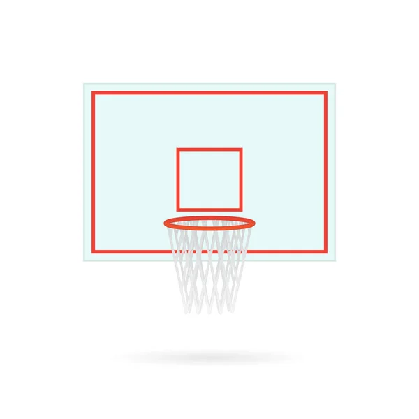篮筐和篮板孤立在白色背景上插图 — 图库矢量图片