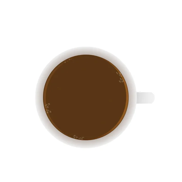 Ilustracja Filiżanki Kawy Izolowanej Białym Tle — Wektor stockowy