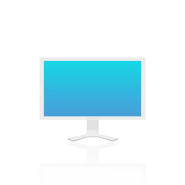 Ilustração Monitor Computador Isolado Fundo Branco —  Vetores de Stock