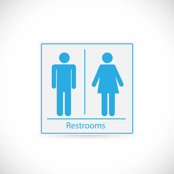 Illustration Panneau Toilettes Isolé Sur Fond Blanc — Image vectorielle