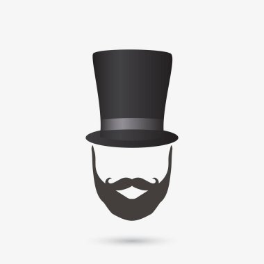 İllüstrasyon izole beyaz bir arka plan üzerinde bir zanaat ve sakal tasarım.