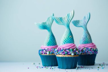 Mermaid cupcakes clipart