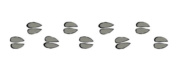 Tampon Tactile Plat Sur Fond Poussière Boueuse Blanche Insigne Emblème — Image vectorielle