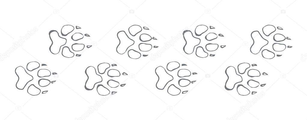 Cute Panda Walk Flat Stamp Set White Mud Backdrop Freehand Royalty Free Stock Vectors