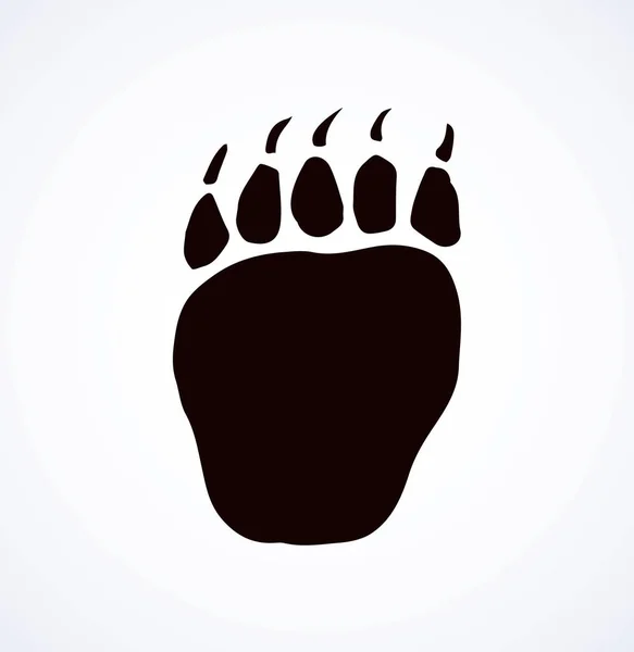 Cute Panda Walk Flat Stamp Set White Mud Backdrop Dark Stock Vector