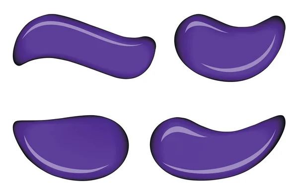 Kurvig Form Levande Lavendel Färg Emalj Färg Ljus Bakgrund Slät — Stock vektor
