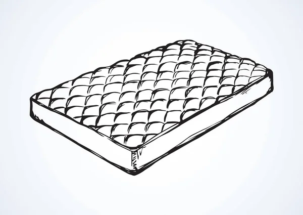 Canapé Chambre Coucher Coton Épais Confortable Sur Fond Motel Ligne — Image vectorielle