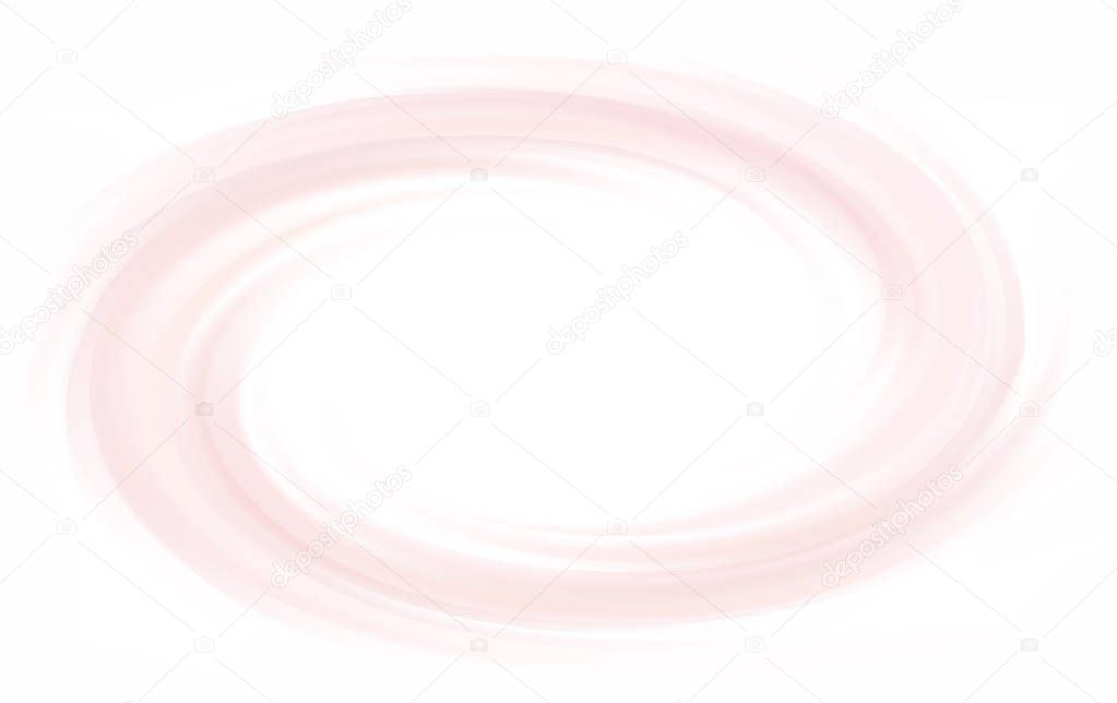 Radial curvy fond with space for text in glowing white center. Whirl pale red eddy syrup surface. Appetizing mix rose color of redcurrant, cowberry